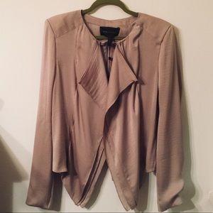 BCBGMAXAZRIA “Flora” zippered blouse jacket size L